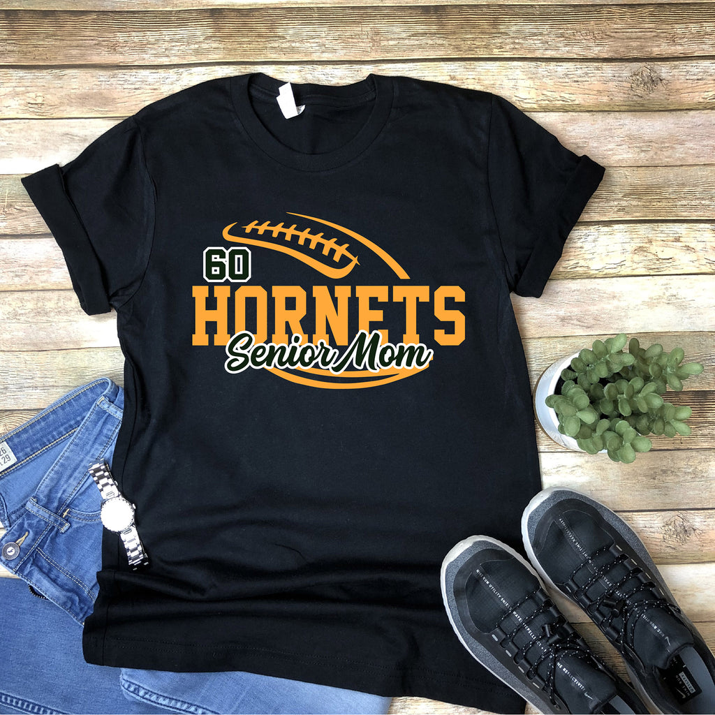 Hornets Big Football Senior Mom Tee