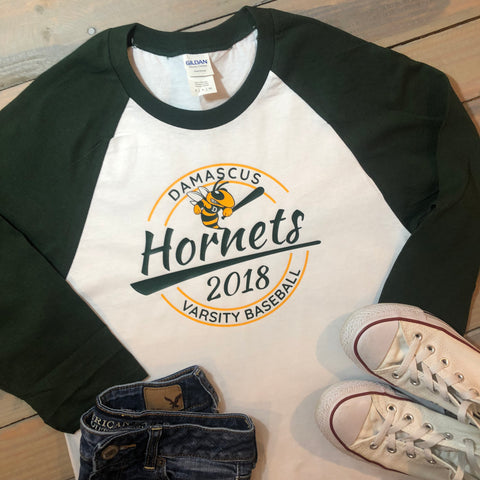 Damascus Hornets Varsity Baseball Raglan