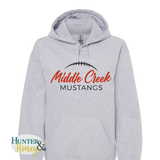 Middle Creek Mustangs Football Carrie Glitter Hoodie