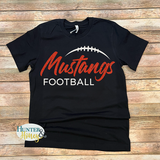 Mustangs Football Carrington Glitter Tee