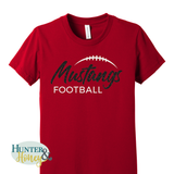 Mustangs Football Carrington Glitter Tee