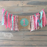 1st Birthday Highchair Banner - Pink