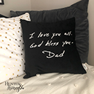 Personal Handwritten Velvet Pillow Cover