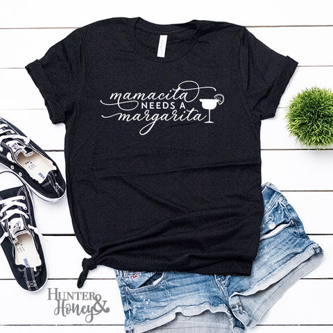 Black and white Mamacita needs a Margarita graphic tee.