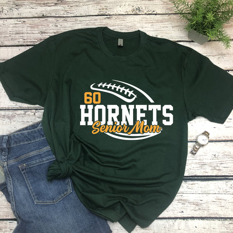 Hornets Big Football Senior Mom Tee