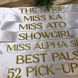 Satin Superlative Award Sashes