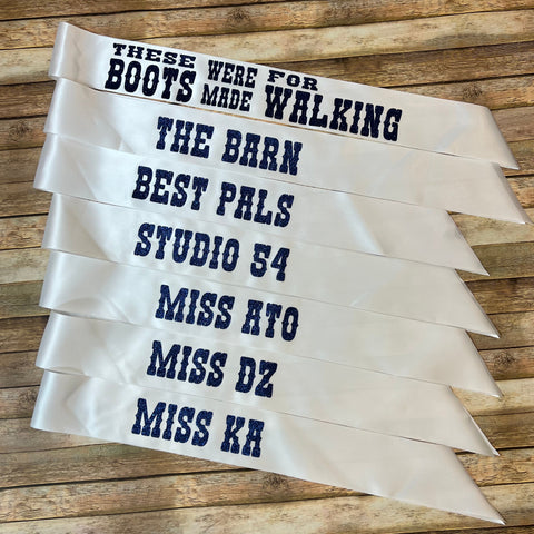 Delta Zeta Satin Superlative Award Sashes